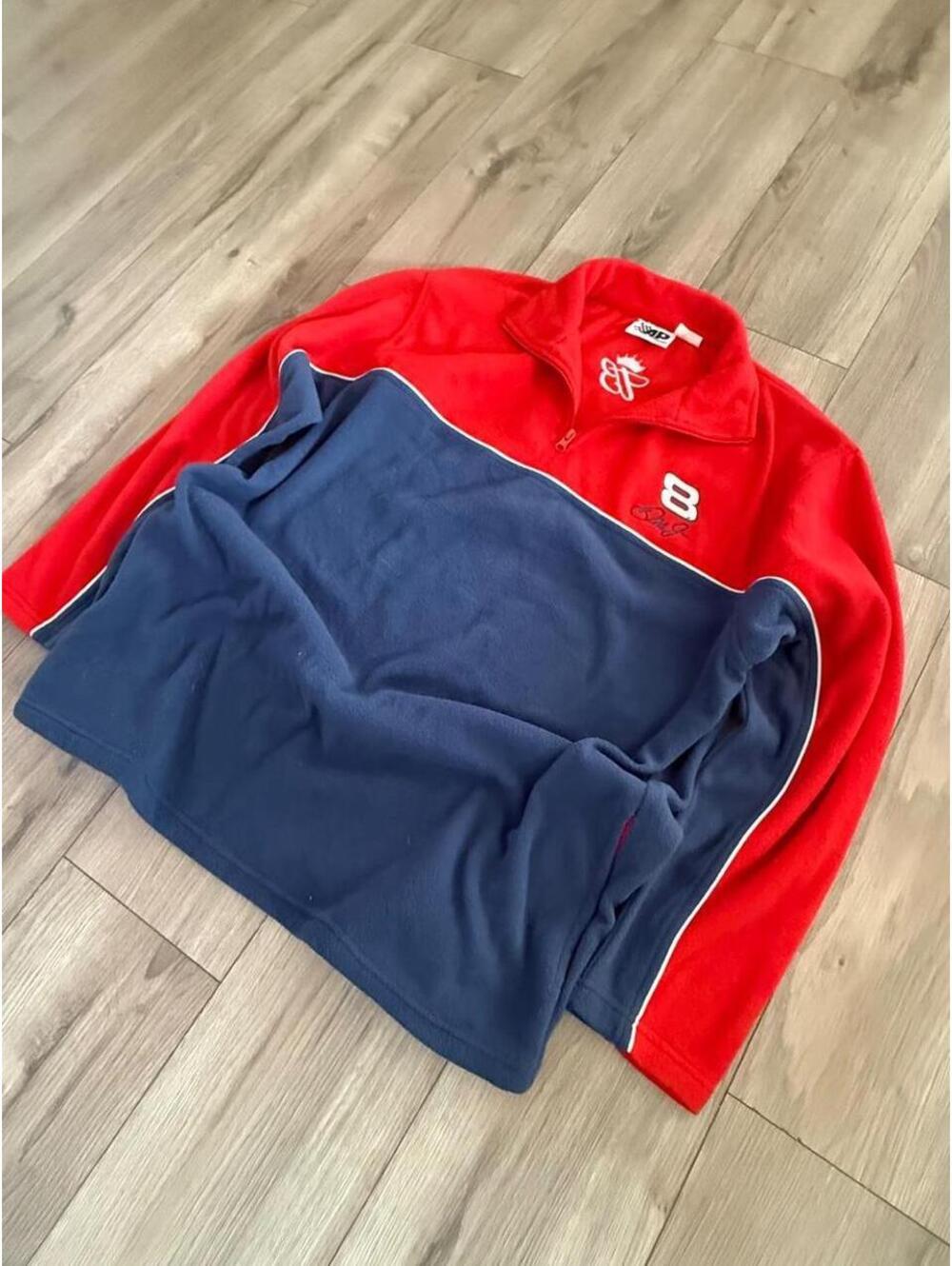 NASCAR Dale Earnhardt Jr. Red Quarter Zip Fleece